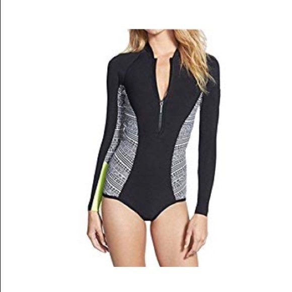 yellow long sleeve swimsuit